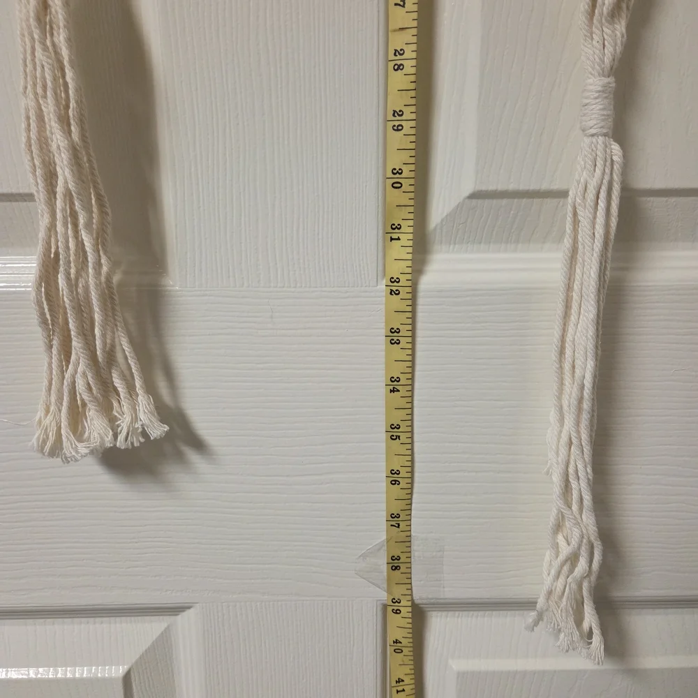 2 Elegant Cream Macramé Wall Hanging. NEW